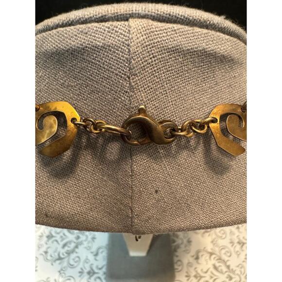 Vintage Abstract Goldtone Modernist Choker/Necklace - Picture 4 of 8